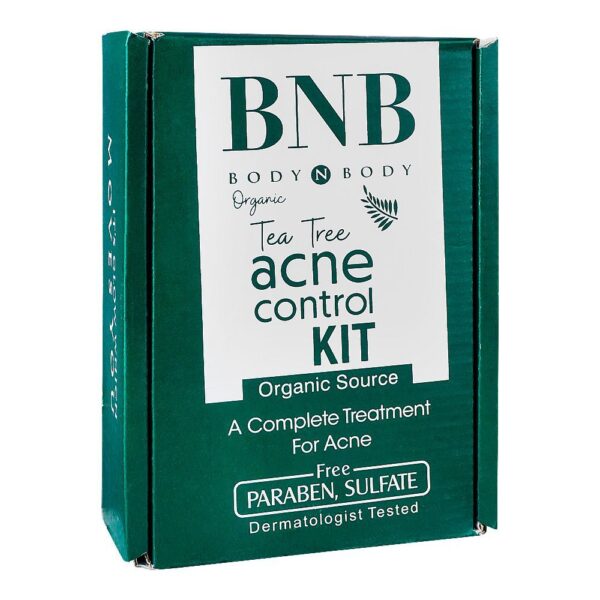 BNB Organic Tea Tree Acne Control Kit: Serum, Face Wash, Gel, and Mask